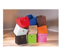 Boîte de rangement - Winny - Pliable - Tissu - Vert - Anneau en métal