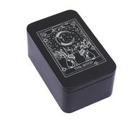 Boîte de rangement Yfenglhiry en métal pour cartes de jeu, tarots et cartes de jeu de société, Classique, Unisex, Section B, Fer, All Ages, French