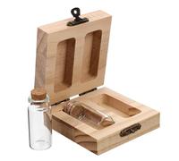 Boîte de Recueil de Cheveux Fœtaux Flacon, 2 Pièces, Bois Verre