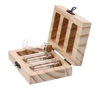 Boîte de Recueil de Cordon Ombilical en Bois et Verre, Lot de 3