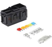 Boîte de relais de fusibles Kit de bloc universel Support résistant à la chaleur Support de relais à 2 fentes Support à 6 fentes ATC ATO avec 5 fusibles 12V