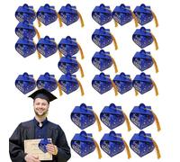 Boîte De Remise De Diplôme - Boîte De Fête De Remise De Diplôme 2025 Avec Pompons Décoratifs En Forme De Chapeau De Diplômé | Coffret Cadeau Porte-bonbons Au Chocolat | Souvenir De La Classe 2025 Pour