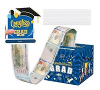 Boîte de remise de diplôme pour cadeaux en argent - Papier de bricolage 2026 avec 50 sachets | Boîte à monnaie DIY pour argent liquide - Pour, diplômés, étudiants, gymnases, collèges