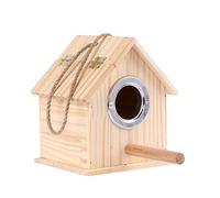 Boîte De Reproduction Du Perroquet Suspension D'oiseau Suspendu En Bois Maison Cage Pourbird Parakets À Carrefhes CACHATIEL CONURE Parkekets Nicheurs Reproducteur Pour S'accoupler Pour Peindre À
