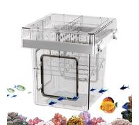 Boîte de Reproduction pour Aquarium Acrylique 4 Compartiments avec Fixation | Boîte d'isolement Betta reproducteur Pour incubateur d'éclosion d'isolement aquarium Guppy Betta