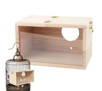 Boîte de Reproduction pour Oiseaux, Perruche, Perruche en Bois, Maison de Nidification pour perroquets, matériau écologique, fabriqué en pin Naturel, Confort Toute l'année