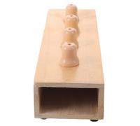 Boîte de résonance en bois khaki à 4 trous pour diapason | Support stable et soigneusement poli, maintien précis des diapasons, sons plus longs et clairs, réduit la fatigue de la main