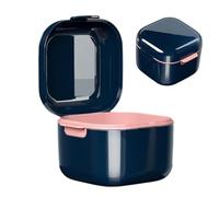 Boîte de retenue - 9,6 x 8,6 x 7,9 cm, rangement , support portable léger | Protège-dents, aligneur de dentier, solution de nettoyage de santé orthodontique, application étendue