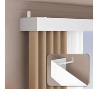 Boîte de rideau décorative - Séparateur de pièce - Supports de déflecteur de corniche pour baies vitrées et balcons - Support mural élégant de 1 m