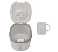 Boîte de riz hermétique de 11,0 lb avec fenêtre transparente en PP de qualité alimentaire empilable sans odeur multi-usage pour les céréales, la farine, le sucre, les céréales, (S Gris (5kg/11,0lb))