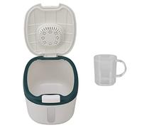 Boîte de Riz Hermétique Inodore Anti-insectes avec Fenêtre Transparente pour la Conception Empilable de Farine de Sucre de Grains (S Vert (5kg/11.0lb))