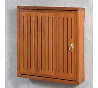 Boîte de routeur WiFi murale, étagère en bois pour routeur sans fil, armoire de routeur en teck pour la maison et le bureau (L42 x 49,5 cm)