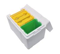 Boîte de ruche pour abeilles, maison d'apiculture au miel, 24 x 15 x 16,5 cm, fournitures de jardin en mousse isolée, kit de démarrage pour pollinisation et accouplement des abeilles, récolte, apicole