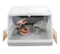 Boîte de sablage, collecteur de poussière dentaire professionnel, collecteur de poussière de sablage de laboratoire avec source lumineuse LED 5500K, adapté à l'absorption de la poussière de sablage