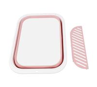 Boîte de Sable pour Chats, Chat Portable Lamina Pan Sil Simple Effondrement de la Mode avec Une Cuillère à Soupe de Chambre à la Maison pour Le Propriétaire (Grand pour <50 kg Chien 200x130x65mm)
