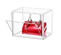 Boîte de sac à Main en acrylique, transparente et empilable, avec porte magnétique adaptée pour sac à main, chaussure, poupée d'action, jouet, collection de modèles (1pc, 36x22.5x27cm/14.2x8.8x10.6in)