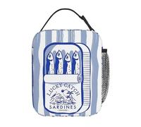 Boîte de Sardines Vintage Food Fisherman Sac à Lunch Isotherme Conteneur de Repas de Grande capacité Sac Isotherme Tote Lunch Box Pochette à bento