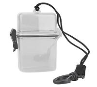 Boîte de scellage en plastique transparente pour kayak sous-marin avec crochet de corde pour surf canoë kayak étui de rangement étanche pour petits appareils photo électroniques (Transparent Gray)