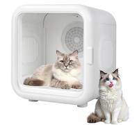 Boîte de séchage automatique pour animaux de compagnie de 68 L, 71,6 à 113 °F avec contrôle APP, séchage complet du corps à 360 °, réglable de 10 à 180 minutes, séchage automatique à faible bruit
