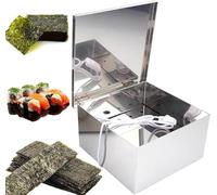 Boîte De Séchage Dalgues en Acier Inoxydable - Machine à Nori Croustillante pour Sushis Et Restaurants Japonais - Four Et Récipient Professionnels pour des en-Cas Parfaitement Small