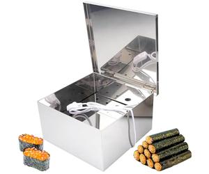 Boîte de séchage pour algues avec lampe chauffante, chambre en acier inoxydable, pieds en silicone et contrôle de la température en continu pour nori, légumes, sushis
