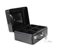 Boîte de sécurité, 1PC Mini portable en acier Petty Verrouillable Cash Money Coin Safe Security Box Ménage, Mini coffre-fort avec serrure, avec 2 clés, équipement sûr(noir)