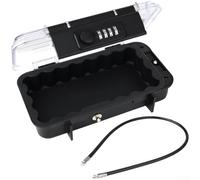 Boîte de sécurité de voyage portable avec mot de passe à quatre chiffres étanche et bande d'étanchéité pour téléphones, portefeuilles, passeports, bijoux et petits objets essentiels (D)