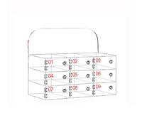 Boîte de sécurité murale en acrylique pour bureau et salle de classe - Armoire de rangement transparente pour téléphone portable avec serrure 9 compartiments transparents pour un rangement nized