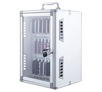 Boîte de sécurité murale pour téléphone portable - Casier de téléphone portable argenté avec 24 emplacements pour les écoles, les salles de classe et les bureaux - Idéal pour un rangement sûr et une