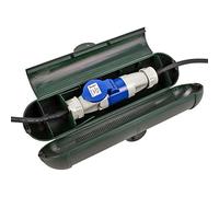 Boîte de sécurité pour embrayages CEE, étanche, avec serrure. | Coffret verrouillable pour connecteurs industriels CEE - 36 cm x Ø 11 cm - protection extérieure chantier