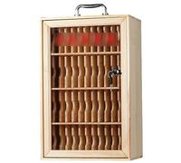 Boîte de sécurité pour téléphone portable avec serrure - Porte transparente en bois - Coffre-fort portable pour la maison et le bureau