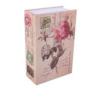 Boîte de Sécurité Secrète, Coffre-Fort Caché en Forme de Livre avec Serrure à Clé pour Argent, Bijoux et Documents, Rose