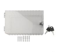 Boîte de sécurité thermostatique en acrylique transparent avec 2 clés, couvercle de fixation murale pour école, bureau, usine, 18 x 12 x 5,5 cm