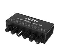 Boîte de séparateur Audio stéréo Qanyegn, Mini amplificateur de Casque de préamplificateur. Entrée à 2 Voies à 4 Voies de Sortie 3,5 mm pour Le Studio et la scène