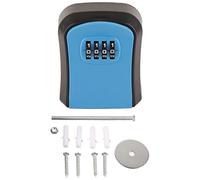 Boîte de Serrure à clé Boîte de Serrure à Combinaison Murale Boîte de Serrure de Stockage de clé étanche ABS à 4 Chiffres avec capacité de 5 Clés (Bleu)