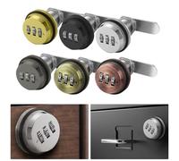 Boîte de serrure à combinaison en alliage de zinc avec code à 3 chiffres pour bateaux, camping-cars et casiers scolaires facile à utiliser (doré)