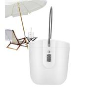 Boîte de serrure portable pour la plage, boîte de verrouillage portable à clé portable avec code combiné : boîte de rangement de grande capacité de 2 litres pour assurance plage, voyage, articles p