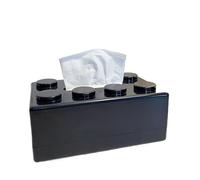 Boîte de Serviettes Maison, Support de boîte à mouchoirs NoDrill BathStorage WallMount BlocksOrganizer TP HandTowels Multicolore(Black)
