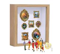 Boîte De Silhouette De Mini Musée DIY, Cadre À Silhouettes pour La Mémoire Familiale Et Les Souvenirs De Musée, Boîte À Mémoires Familiale, pour Cadeau Anniversaire Fête des Mères Noël Mariage