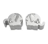 Boîte de Souvenir D'éléphant, Support de Dent et Boucle en Métal avec Coussin de Velours, Collection de Mémoire pour bébé pour le nouveau-né, événements Baptismaux