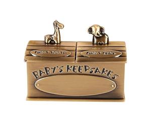 Boîte De Souvenirs De La Dent De Bébé - Adorable Animal Design Zinc Allin Demains Boîte De Rangement | Organisateur De Mémoire D'enfance Avec Des Figurines De Girafe Et D'éléphants