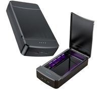 Boîte de stérilisateur professionnel pour nail art : stérilisateur de lampe UV WIYETY professionnel avec fonctionnement silencieux Convient pour les outils et les salons de manucure (noir)