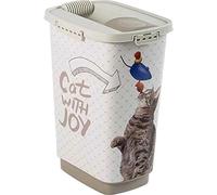 Boîte de stockage alimentaire pour chat Rotho Mypet Joy Blanc 25 L