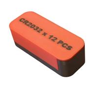 Boîte de stockage de batterie pour 2032 cellules, boîtier coulissant compact avec 12 emplacements individuels pour l ' organisation des batteries de rechange et un accès rapide