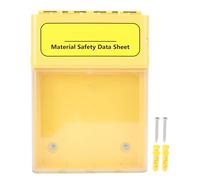 Boîte de stockage de documents visuels, boîte de rangement de fichiers MSDS à montage mural magnétique, vitrine d'affichage de données de projet extérieur étanche, porte-papier