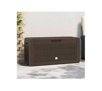 Boîte de stockage de jardin Marron 119x48x60 cm Polypropylène 152196