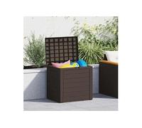 Boîte de stockage de jardin Marron 58,5x46x55 cm Polypropylène 152194