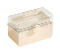 Boîte de stockage de premiers soins portables, porte-organisateur de la santé en plastique, conteneur de kit de premiers soins aux urgences familiales vides pour la maison, les