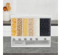 Boîte de stockage de riz avec 6 compartiments, distributeur de nourriture sèche, conteneur de stockage pour petits grains DescriptionAvez-vous l'impression qu'il n'y a pas assez d'espace pour les étag