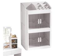 Boîte De Stockage des Cosmétiques | Boîte De Rangement des Organismes De Maquillage | Maquillage De La Boîte D'organisateur avec 3 Couches | Les Fournitures Esthétiques Affichent Une Grande Capacit